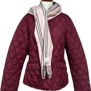 Eddie Bauer Maroon Diamond quilted Coat Sz L EUC Gorpcore Outdoor Winter Classic